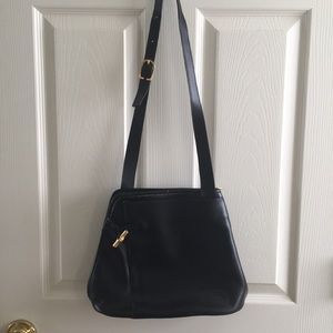 Longchamp Roseau Vintage Black Leather purse